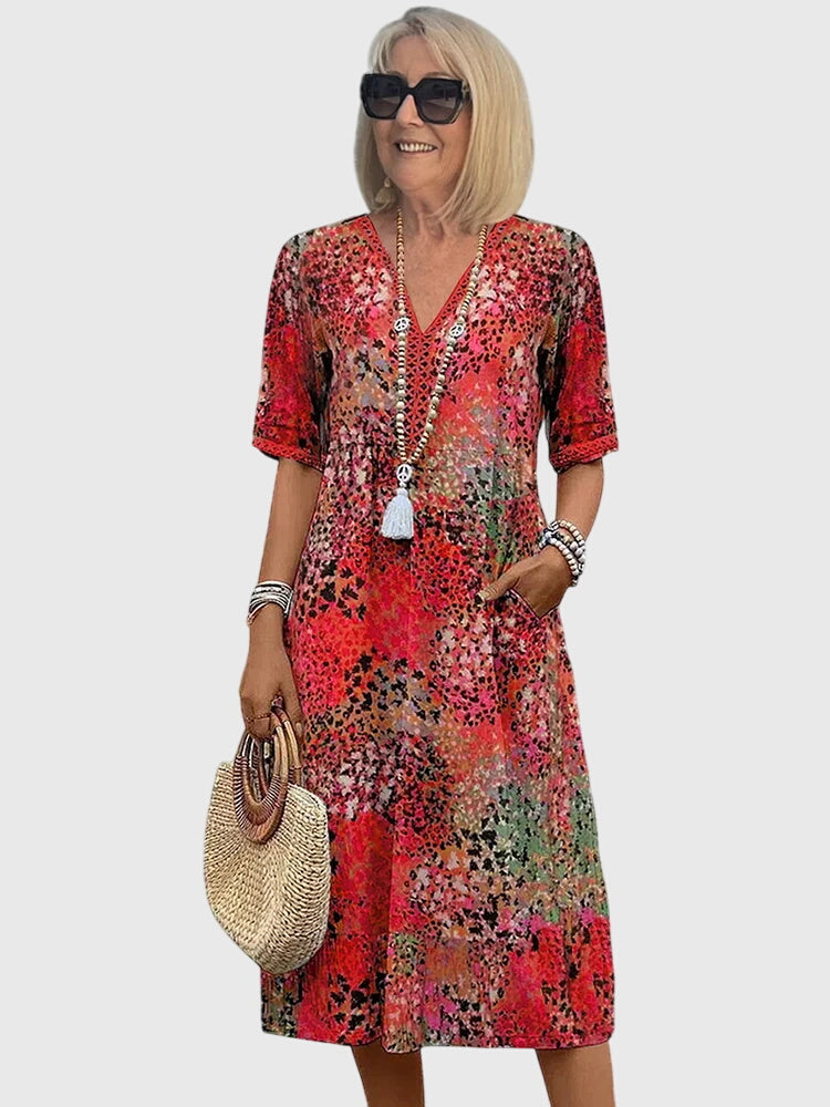 Bella | Elegant Floral Midi Dress