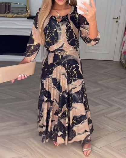 CAMILLE | PRINTED CHIFFON DRESS