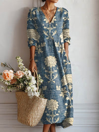Blue With Flowers